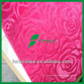 100% polyester velvet fabric with flower for shoes/ slipper fabric